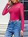 Avidlove Long Sleeve Bodysuits for Women Mock Neck Sheer Mesh Sleeve Bodysuit Double Lined Leotards Shirt Going Out Top