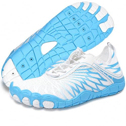 Image of Hike Barefoot Shoes for Women Men with Wide Toe Box, Healthy & Non-Slip Breathable Barefoot Water Shoes Beach Pool Aqua Swim Surf Hiking Walking Shoes