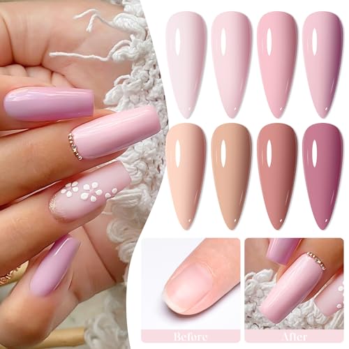 Set de esmaltes en gel Nude Pink 12 piezas miniatura 3