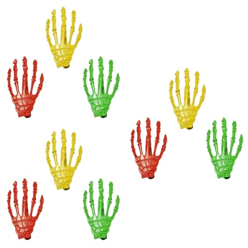 FRCOLOR 9 Pièces Barrette Griffe Crâne casque de fête d'halloween pinces à cheveux goody pour femmes barrette halloween épingle à cheveux pinces à cheveux enfants pour filles rouge
