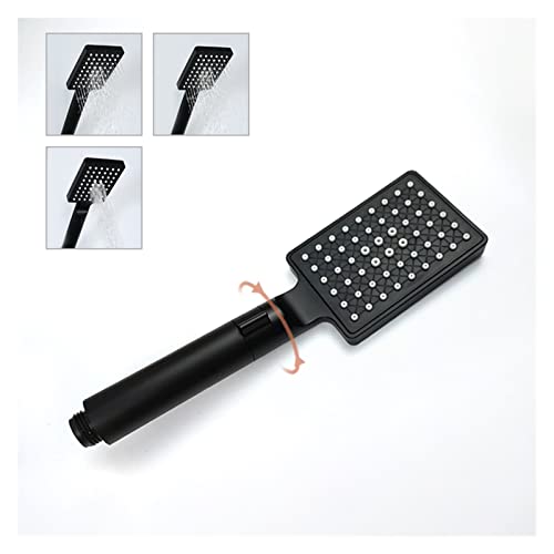 Pommeau de douche à main contre le faible débit avec kit complet noir