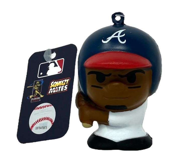 Party Animal MLB Squeezymates Atlanta Braves Acuna Jr. Squeezy Figurine, Team Colors, 2 1/2
