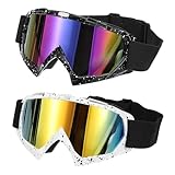 Ventajas: Las gafas de moto utilizan lentes de PC reforzado, que son resistentes a los arañazos y a los impactos. Los lentes de las gafas son transparentes y claros, y el diseño de marco ancho proporciona un amplio campo de visión. El marco de TPU hace que nuestras gafas de ciclismo tengan una excelente resistencia y elasticidad, siendo flexibles, resistentes al desgaste, ligeras y no cargarán tu cabeza. El marco está relleno con una esponja suave alrededor.