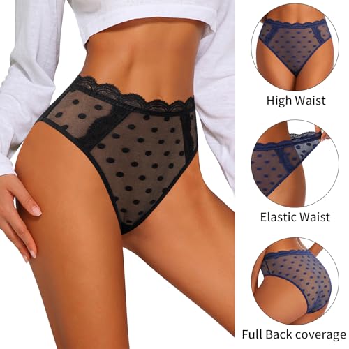Image of Eiggam Women's Cotton Bikini Panties,High-Cut Full Coverage Stretch Cool Underwear for Women