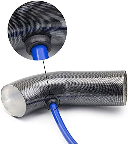 2.5"-3.0" Universal Car Cold Air Intake Filter Induction Kit Pipe Hose System (Carbon Black)