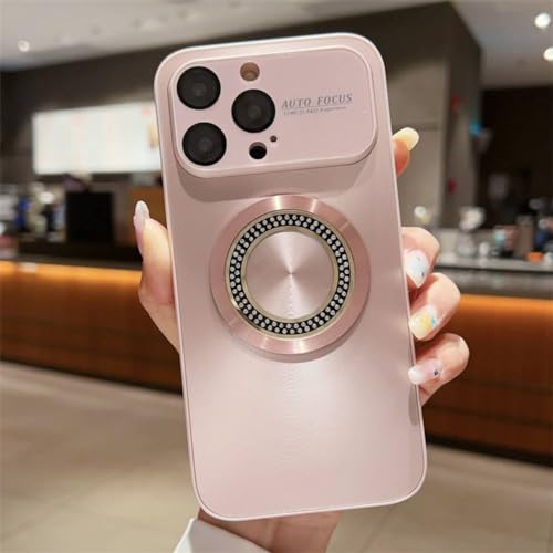Coque antichoc iPhone 13 Pro Max magnétique avec objectif protégé effet diamant mat