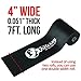 Fitteroy Wide Floss Bands for Muscle Compression, Flossing, Mobility and WOD Recovery Extra Wide 4 Inch Band -Black