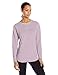 Hanes Women's Long Sleeve Tee, Plum Dream Stripe, Large