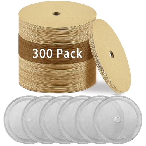 Seuqhck 306 Pack Percolator Coffee Filter and French Press Replacement Filters Set, 3.75" Paper Discs and 4" Stainless Steel Mesh Filters Replacement for Coffee Makers, Camping and Home