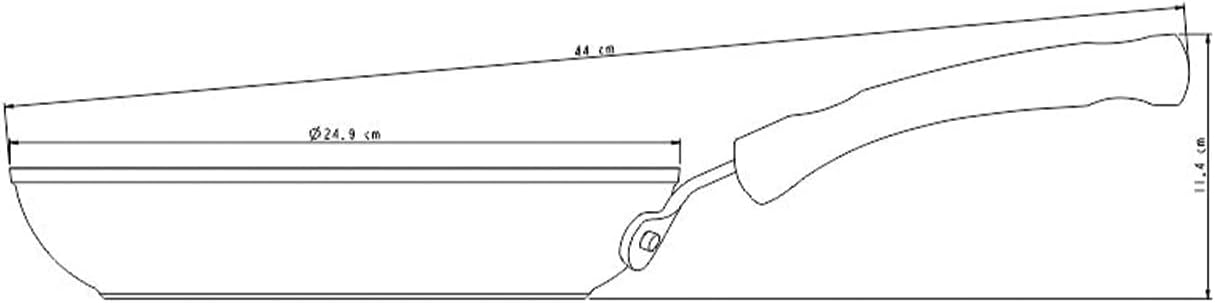 Tramontina Non-Stick Frying Pan with Silicone Handle for Induction, Electric, Gas and Ceramic Glass Hobs, Cookware, Kitchen, 24 cm, 1.6 Litre, 20888024, Dark Grey
