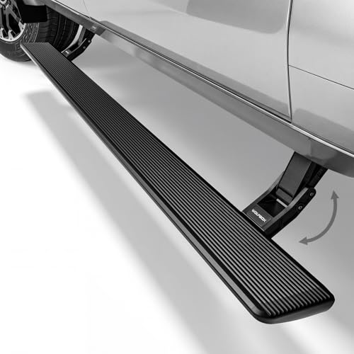 Image of WOLFBOX Power Running Boards for Toyota Tundra Crew Max 2022-2026, Automatic Electric Retractable Side Steps with LED Lights, Easy-to-Install Waterproof Motor