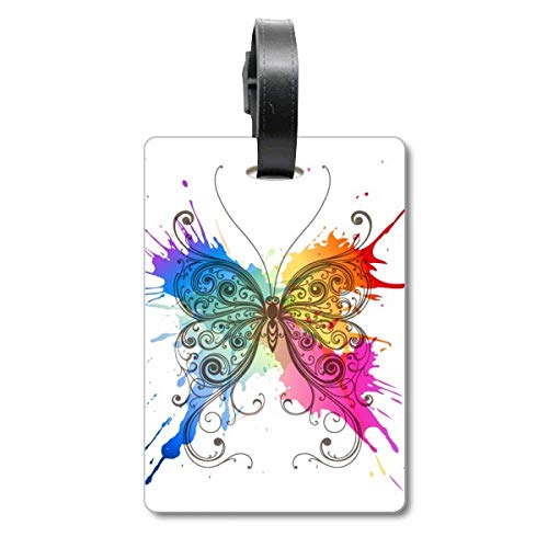 Étiquette pour valise motif papillon idéale en vacances