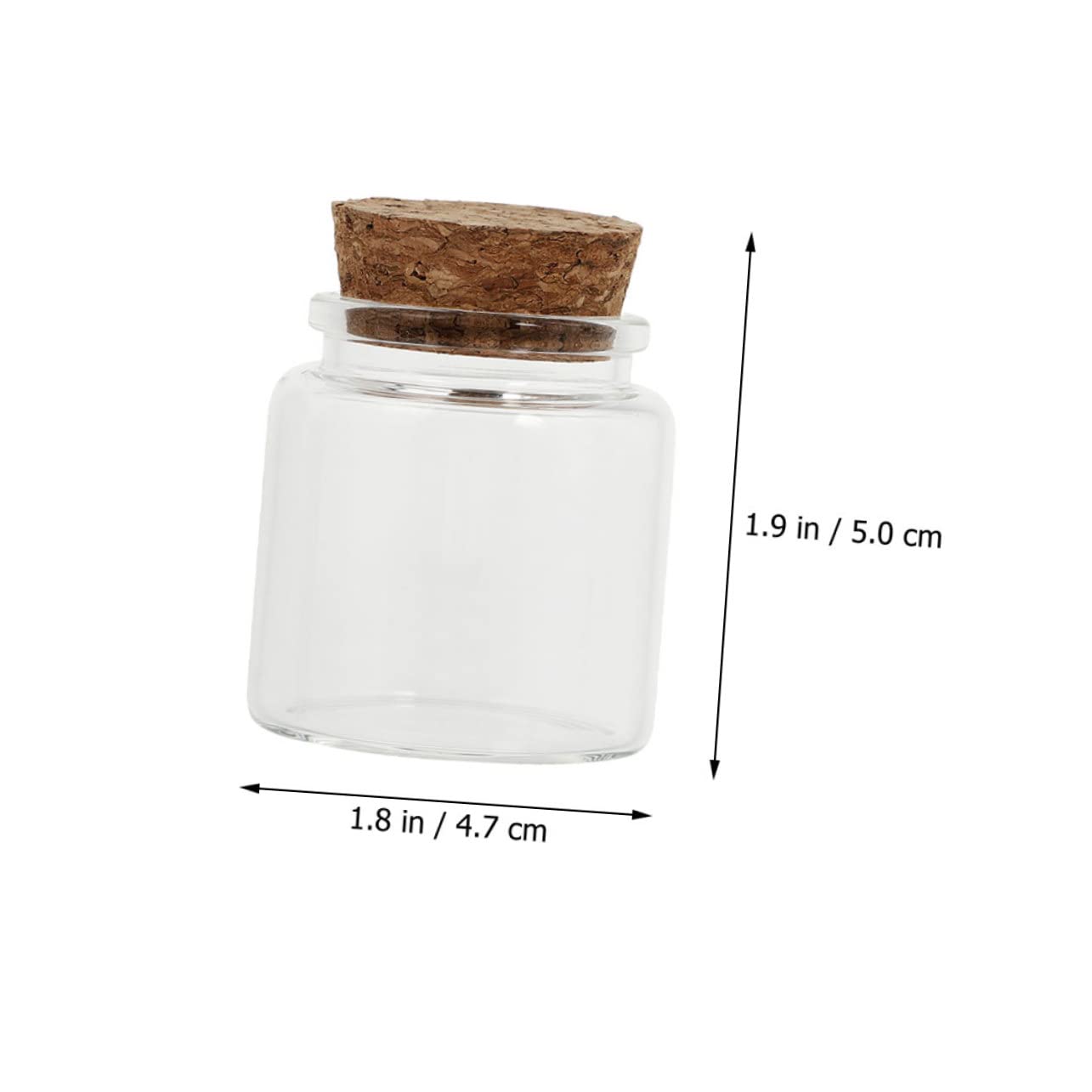 HOLIDYOYO 12pcs Cork Glass Bottle Tea Samples Small Seal Bottles Multi-function Candy Container Mini Milk Bottles Small Sealing Bottle Sample Bottles Small Glass Bottles Transparent