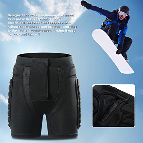 Demeras Hüftschutzhose, Schwarz, vernünftig gestaltetes Ski-Hüftpolster mit Aufbewahrungstasche für Extremsportarten – Bild 6