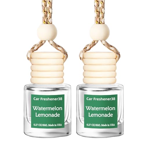 Image of Hanging Car Air Freshener, Long Lasting Essential Oil Diffuser, Non-Toxic New Car Scent, Cute Car Fresheners for Women, 2 Pack Made in USA