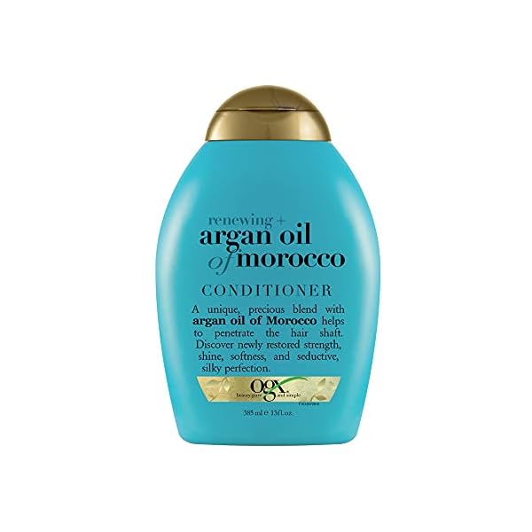 OGX-Renewing-Argan-Oil-of-Morocco-Hydrating-Hair-Conditioner-Cold-Pressed-Argan-Oil-to-Help-Moisturize-Soften-Strengthen-Hair-Paraben-Free-with-Sulfate-Free-Surfactants-13-Fl-Oz OGX, Hair Conditioner, Argan oil, 13 Fl Oz