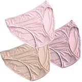 [SIL-VENDER] シルクショーツ 3枚セット 福袋 超お得 エア感覚 ハッピーバッグ silk シルク100％ ローライズショーツ silk100% レディース パンツ 下着 敏感肌 低刺激 快適 保湿 (Eセット（ピンク＋ラシット＋ベージュ）, M)