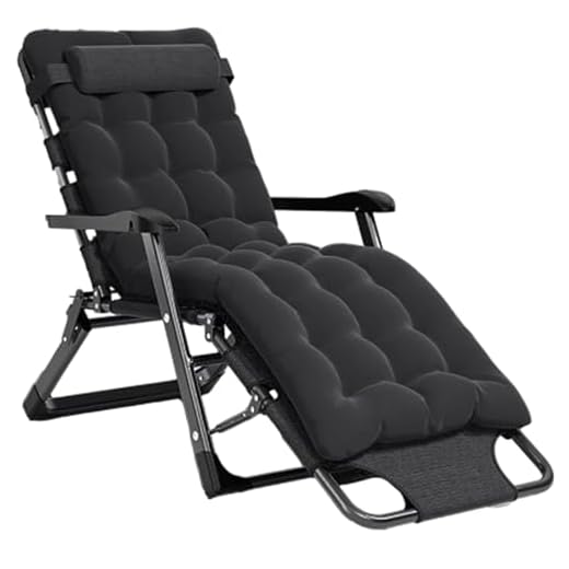 DOSSAE Tumbonas Jardin Exterior Tumbona Plegable Silla Extra Ancha y Ajustable Silla Plegable Ajustable Plegable con Almohada con cojín para jardín, balcón, Playa, terraza.