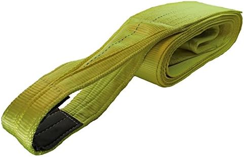 Cargo Equipment Corp. 8" X 35 Ft Single Ply Recovery Strap with Wear Pad in Loops and on Body