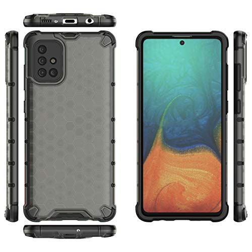 Image of Gorilion Plactic, Silicon | For Samsung Galaxy A71 | Back Case Cover Armor Shock Proof Case Cover For Samsung Galaxy A71 - Black