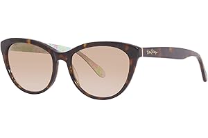 Lilly Pulitzer Havana TO Tortoise Plastic Cat-Eye Sunglasses