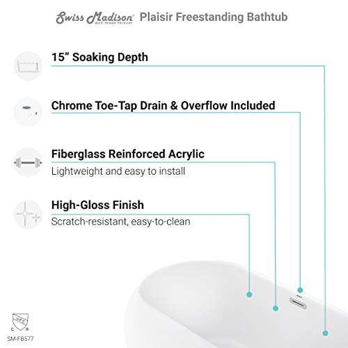 Swiss Madison Sm-Fb577 Plaisir 63" Bathtub #TOP6