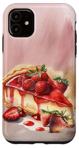 iPhone 11 Strawberry Cheesecake Slice Strawberries Case
