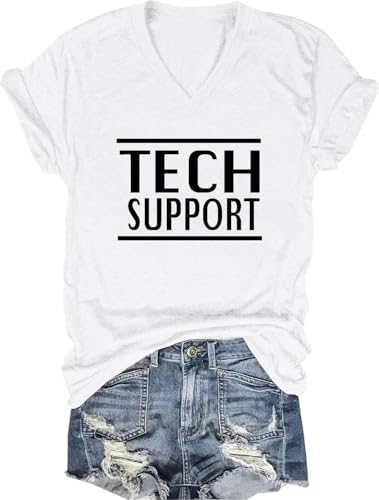 Qhecomce Tech Support T Shirt Elon Musk Tech Support Shirt Elon Musk Doge Tech Support Men Black T-Shirt