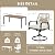 MELLCOM 7-Piece Outdoor Dining Set, 6 Swivel Rattan Chairs with Thick Cushions & Rectangular Dining Table with Umbrella Hole, Patio Furniture Set for Porch, Beige