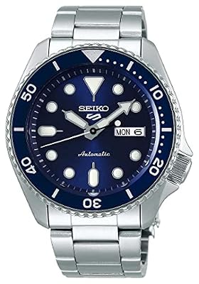 Seiko 5 Sports Orologio Analogico Automatico Uomo con Cinturino in Acciaio SRPD51K1, Blu, 1K1