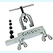 nuwfrog Automobile Double Flaring Tool kit with Extra 5 Dies(3/16,1/4,5/16,3/8 and 1/2 inch) of adapters for Brake Brass Tube and Copper Aluminum line.45 Degree Flare Tool.