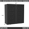 Mrosaa Outdoor Storage Cabinet Waterproof with Shelf,Resin Storage Sheds Outdoor Cabinets for tub Towels/Chemicals/Grill Items/Patio/Garden/Backyard, Size 34.3''L*15''W*36.2''H(Black) #4