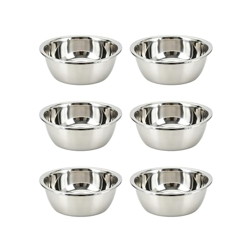 Bowls de acero inoxidable para mezclar 6 piezas miniatura 1