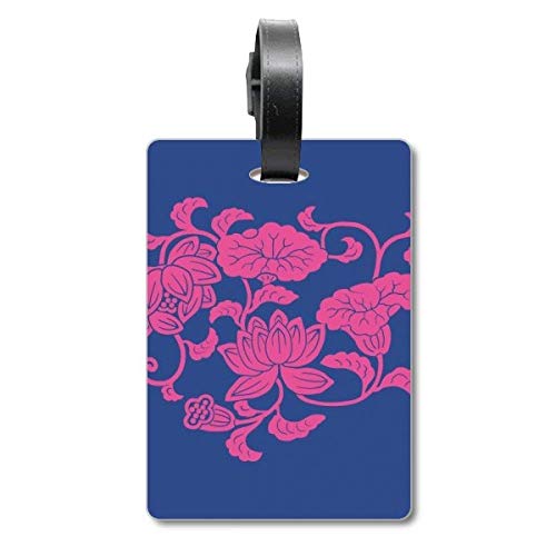 Étiquette de valise fleur rouge pour bagage de voyage