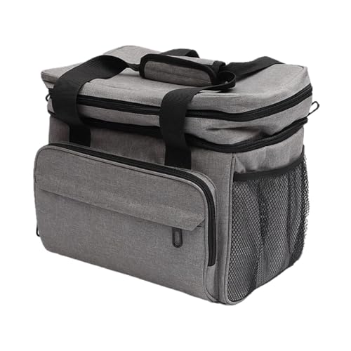 QSTDGVPW Organizador de Medicamentos, Bolsa Vacía de con Cremallera Suave, Bolsa de Almacenamiento Médico Portátil, Botiquín de Primeros, Gris