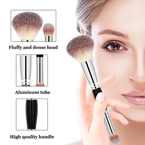 Falliny Double-Ended Makeup Brushes, Large Powder Kabuki Makeup Brush Dual Foundation Concealer Brush For Blending, Blush, Bronzer, Buffing, Flawless Powder Cosmetics #TOP4