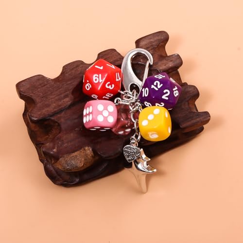 Image of 8 Ball Dice Charm Keychain - Cute Bag Purse Handbag Accessories - Y2K Aesthetic Key Chain for Women Men