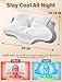 Cervical Neck Pillow for Pain Relief – Ergonomic Memory Foam Pillow for Side Sleeper Contour Orthopedic Bed Pillow for Neck Support with Cooling Cover – Ideal Christmas Birthday Gift for Women Men