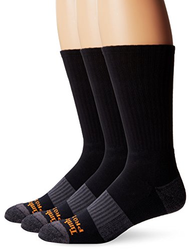 Timberland Pro Men's 3 Pack Reinforced Heel Toe Work Crew