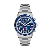 Fossil Men's Sport Tourer Quartz Stainless Steel Chronograph Watch, Silver/Blue (Model: FS6047)