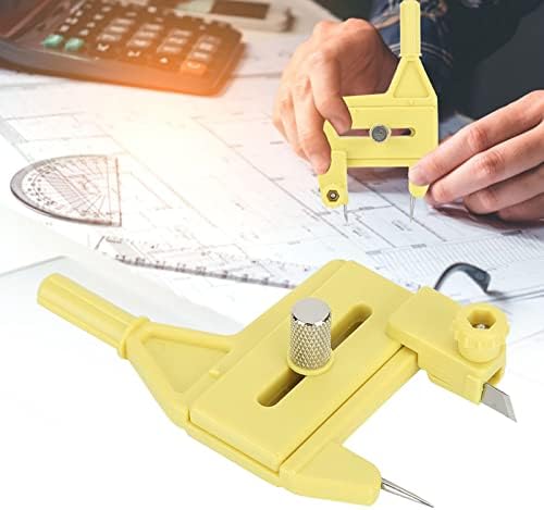 POCREATION Circle Compass Cutter, Professional Round Cutting Tool, Adjustable 1.5-50mm Diameter Range, for Circular Shape Cutting
