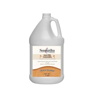 Salted Caramel Natural & Artificial Flavor Gel Sensatika 1 Gal - Natural and Artificial Food Flavor gel for coffee syrups, baking, ice cream and desserts