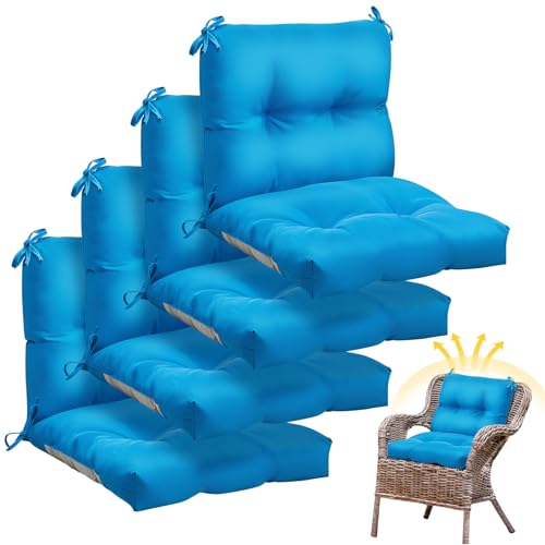 Geetery Outdoor Chair Cushions Set of 4 High Back Patio