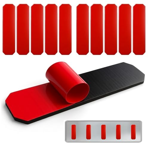 Ormith Number Plate Sticky Pads 10 Pack | Registration Plate Adhesive Stickers for Car | No Mess No Flex License Plate Pads| NO FALLING OFF (20x90mm)