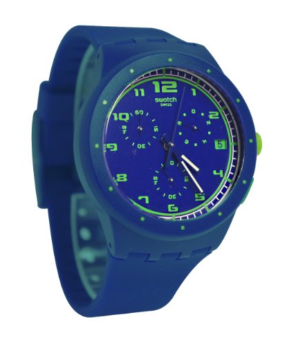 Swatch Blue C Blue Dial Silicone Chrono Quartz Men's Watch SUSN400