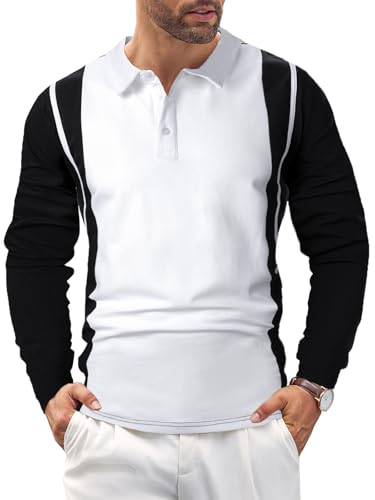 Polo en coton haut de gamme coupe ajustée avec col contrasté pour homme