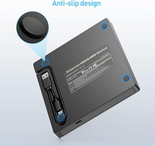 Unidad externa grabadora de CD y DVD USB 3.0 miniatura 6