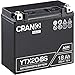 Produktbild CranQ YTX20-BS Motorradbatterie 12V 18 Ah 250A AGM-Batterie rüttelfest Roller Starterbatterie leistungsstark, wartungsfrei