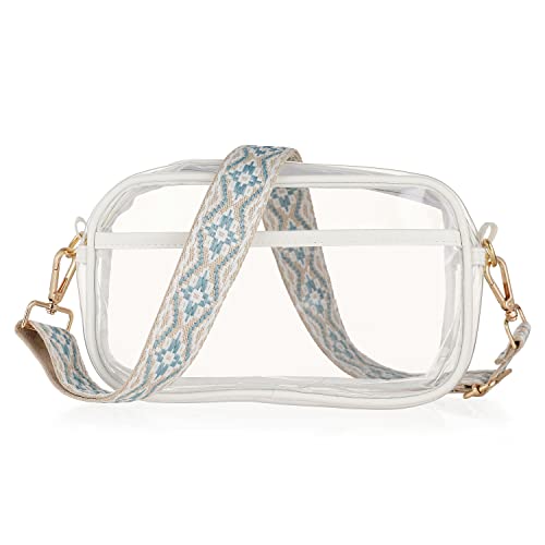 Clear Crossbody Purse Bag For Women Stadium Approved Bag With Guitar Strap For Concert Sports Events #TOP1