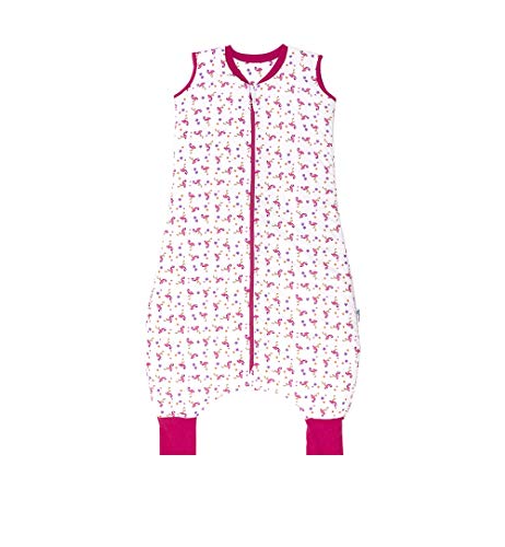 Slumbersac Saco de dormir de verano con pies 1.0 Tog - Flamingo - 3-4 años/110cm